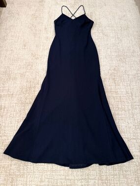 DKNY Navy Blue Embellished Strap Gown – Size 2 – New with tags